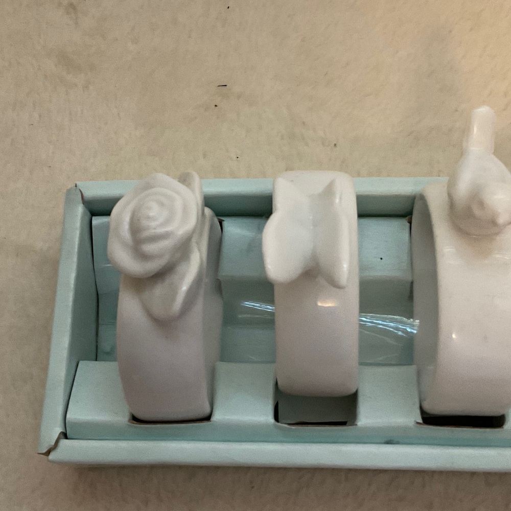 Target White Ceramic Napkin Rings - Picture 2 of 4